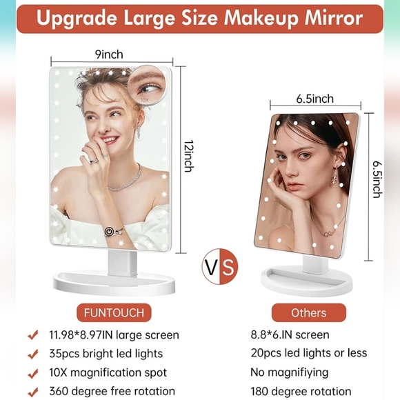 Lighted Adjustable Vanity Mirror - Picture 6 of 7